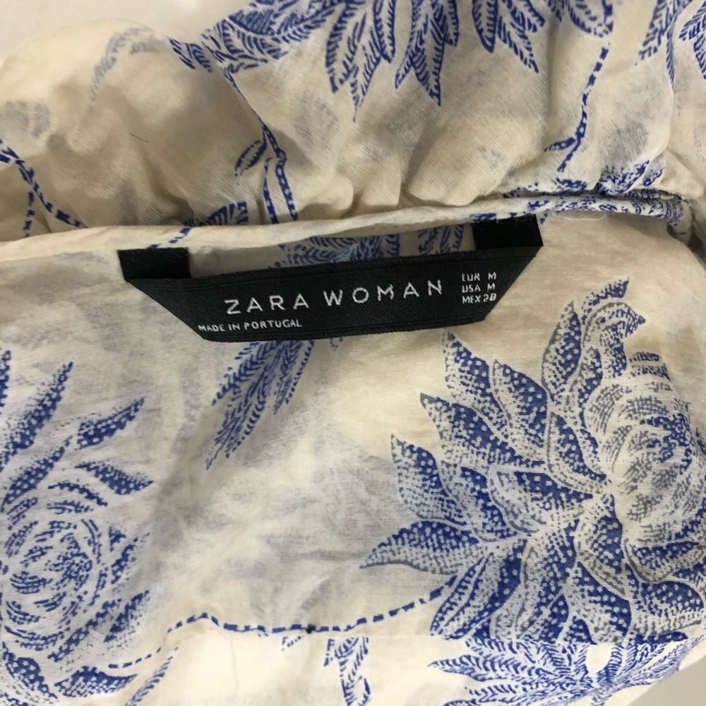 ZARA Floral Button‎ Down Ruffled Tunic - Picture 7 of 7